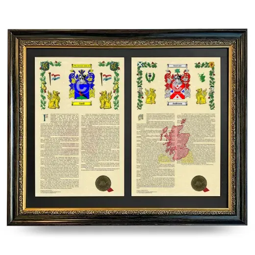 Double Armorial History Framed - Heirloom