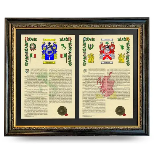 Double Armorial History Framed - Heirloom