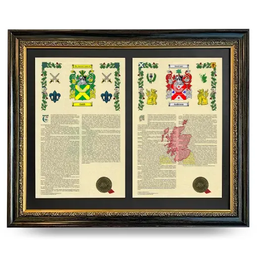 Double Armorial History Framed - Heirloom