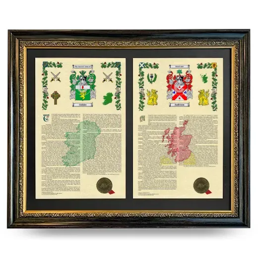 Double Armorial History Framed - Heirloom