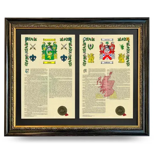 Double Armorial History Framed - Heirloom