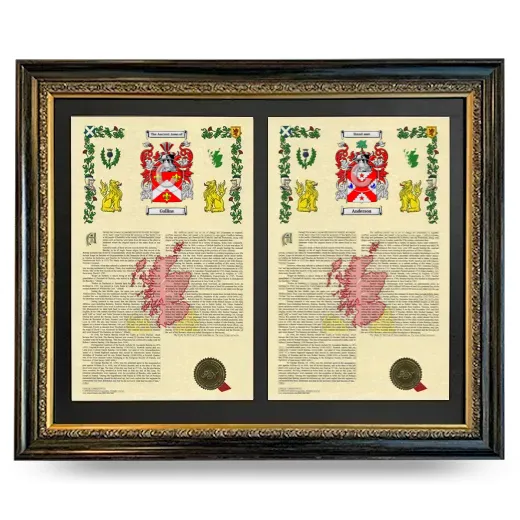 Double Armorial History Framed - Heirloom