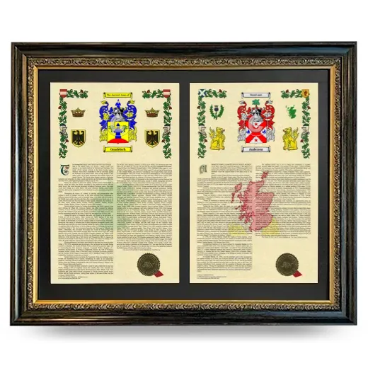 Double Armorial History Framed - Heirloom