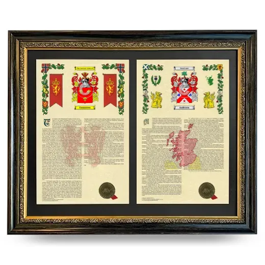 Double Armorial History Framed - Heirloom