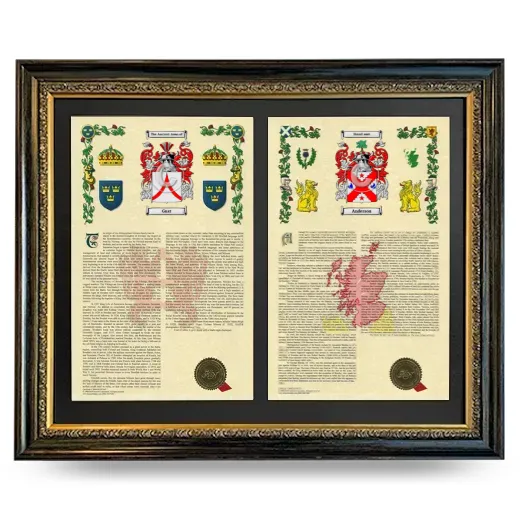 Double Armorial History Framed - Heirloom