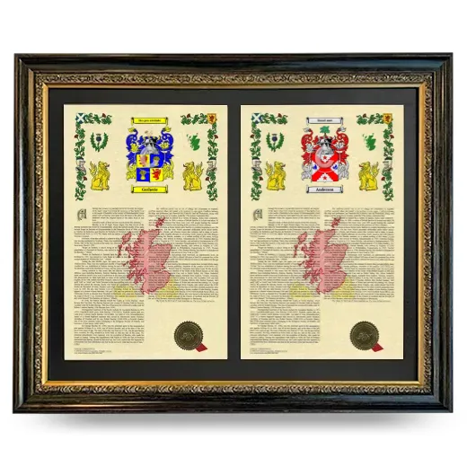 Double Armorial History Framed - Heirloom