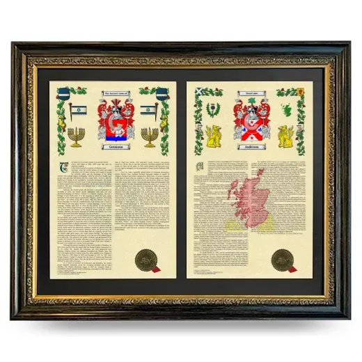 Double Armorial History Framed - Heirloom