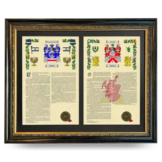Double Armorial History Framed - Heirloom