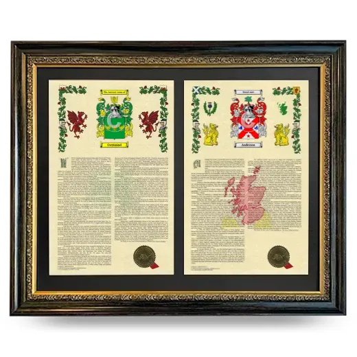 Double Armorial History Framed - Heirloom