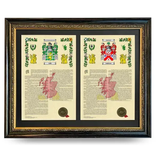 Double Armorial History Framed - Heirloom