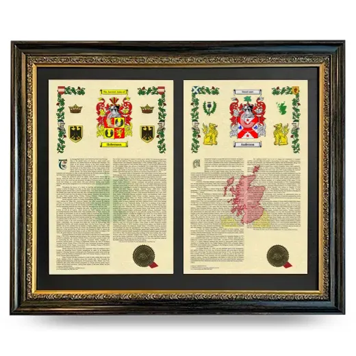 Double Armorial History Framed - Heirloom