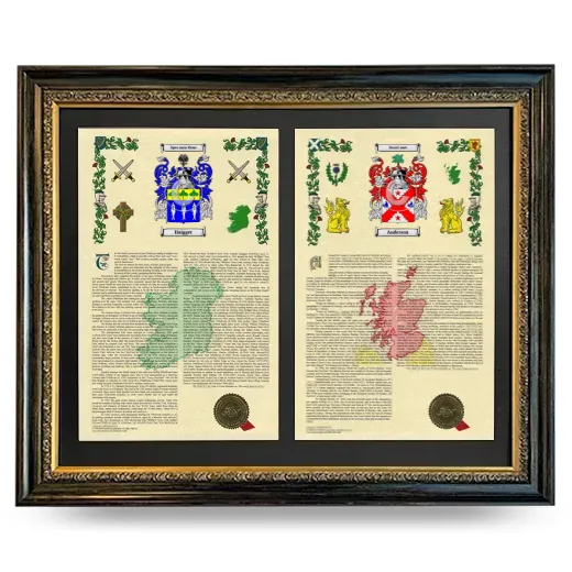 Double Armorial History Framed - Heirloom