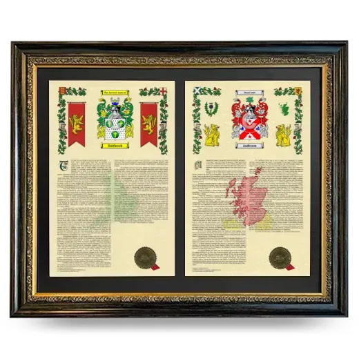 Double Armorial History Framed - Heirloom
