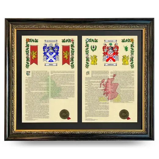 Double Armorial History Framed - Heirloom