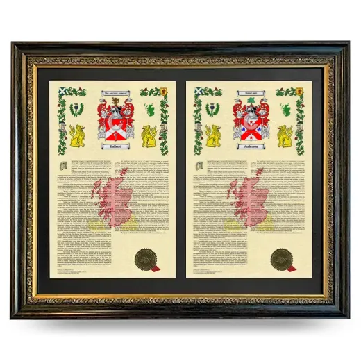Double Armorial History Framed - Heirloom