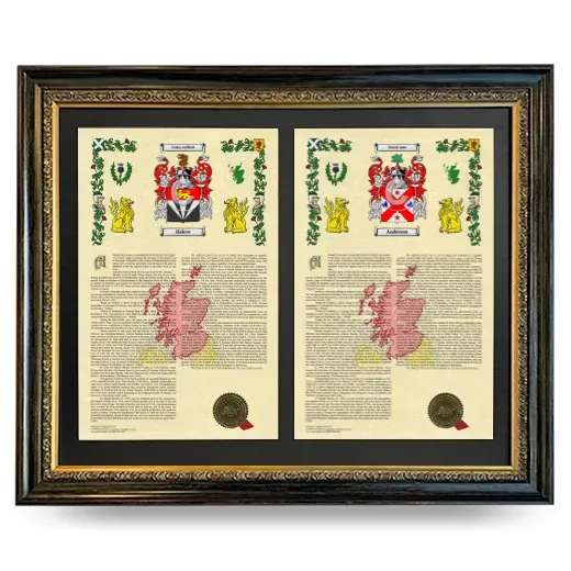 Double Armorial History Framed - Heirloom