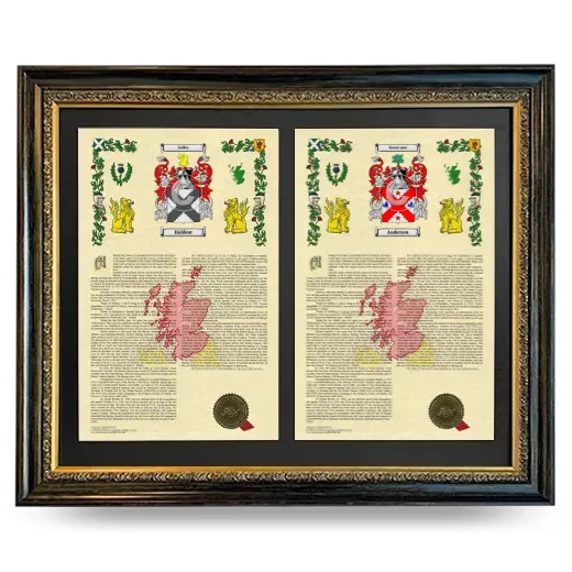 Double Armorial History Framed - Heirloom