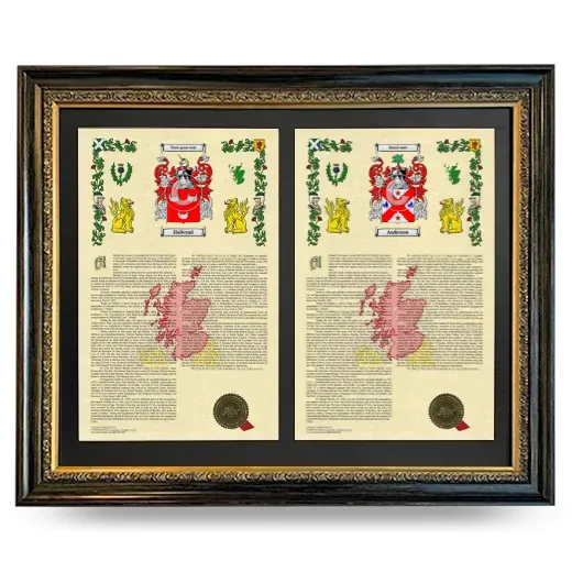 Double Armorial History Framed - Heirloom