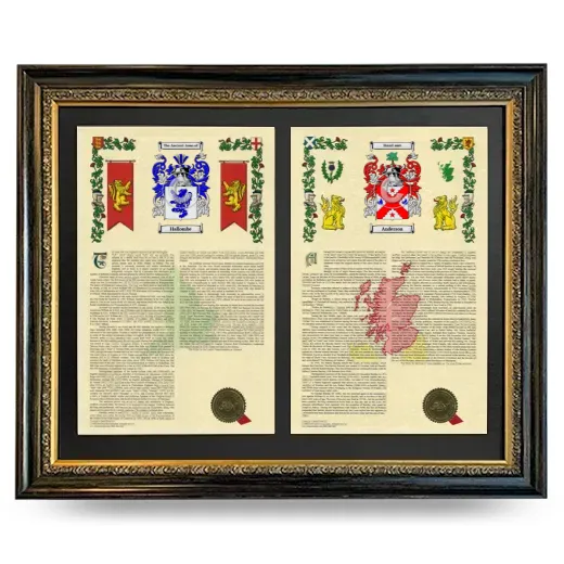Double Armorial History Framed - Heirloom