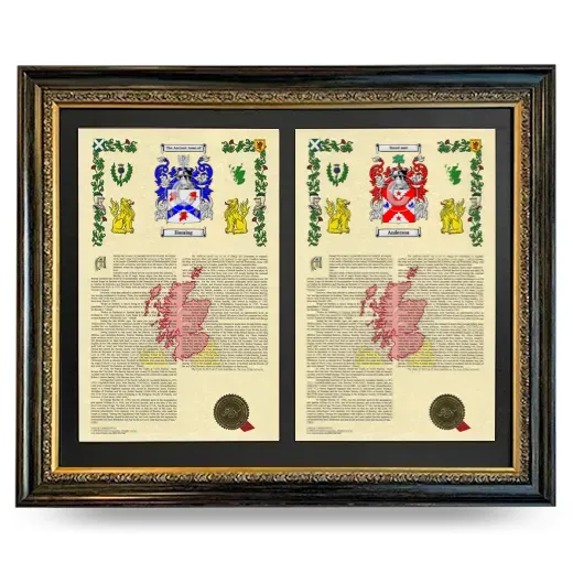 Double Armorial History Framed - Heirloom