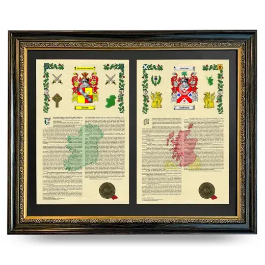 Double Armorial History Framed - Heirloom