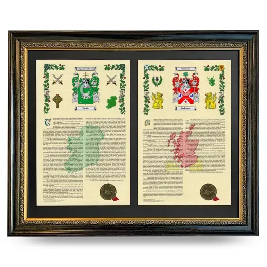 Double Armorial History Framed - Heirloom