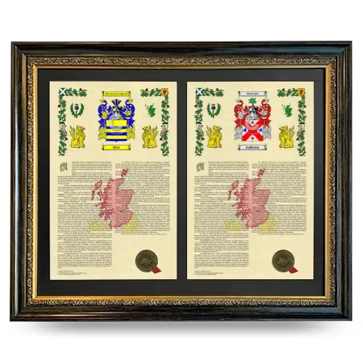 Double Armorial History Framed - Heirloom