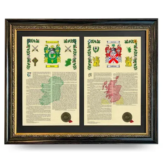 Double Armorial History Framed - Heirloom