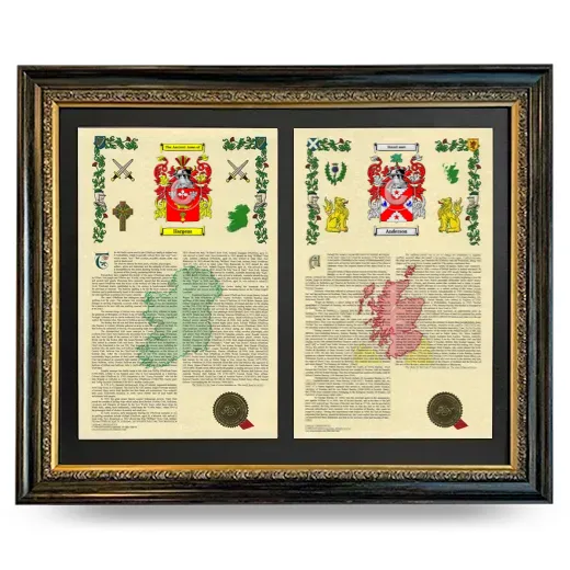 Double Armorial History Framed - Heirloom
