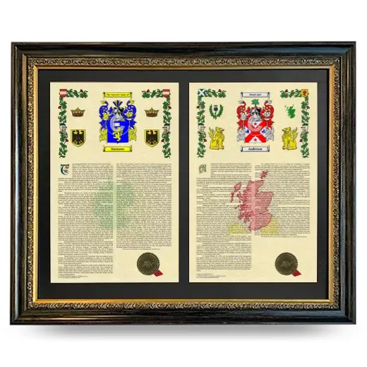 Double Armorial History Framed - Heirloom
