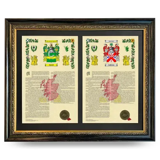 Double Armorial History Framed - Heirloom