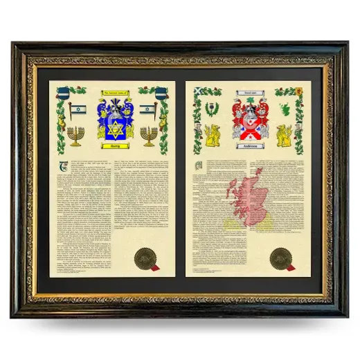 Double Armorial History Framed - Heirloom