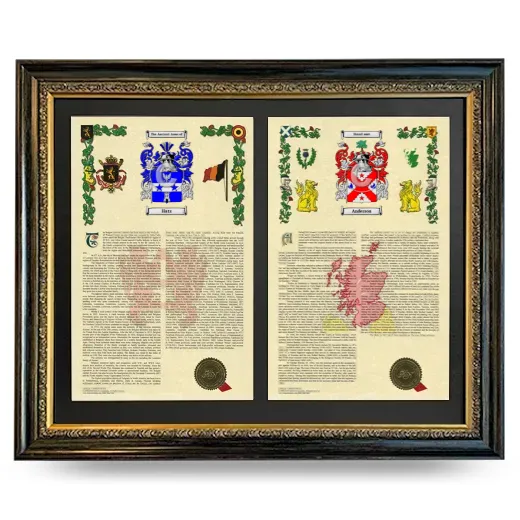 Double Armorial History Framed - Heirloom