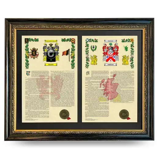 Double Armorial History Framed - Heirloom