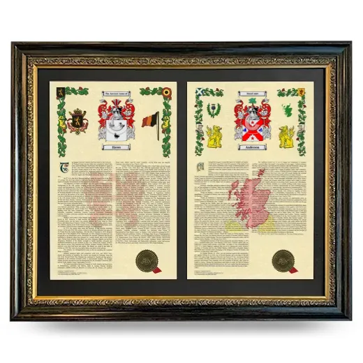 Double Armorial History Framed - Heirloom