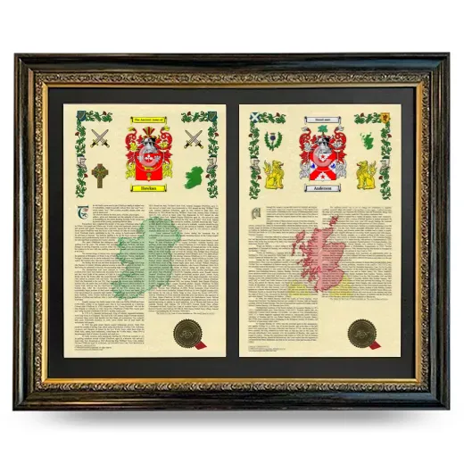 Double Armorial History Framed - Heirloom