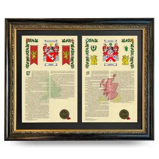 Double Armorial History Framed - Heirloom