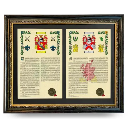 Double Armorial History Framed - Heirloom