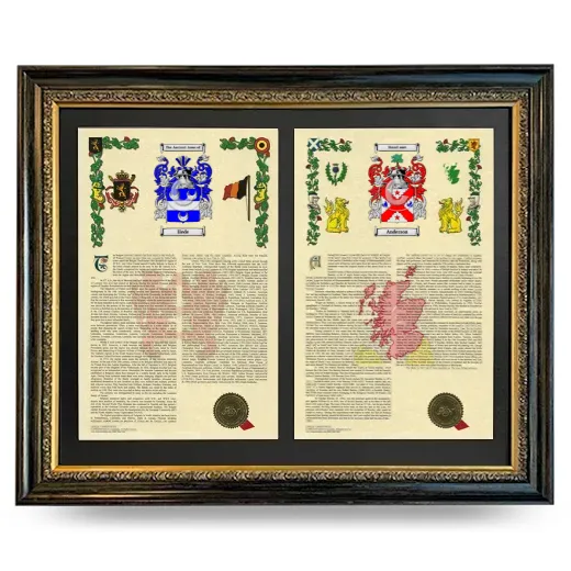 Double Armorial History Framed - Heirloom