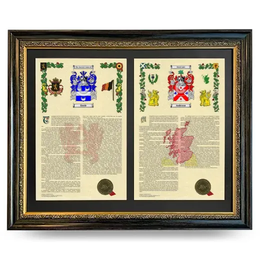 Double Armorial History Framed - Heirloom
