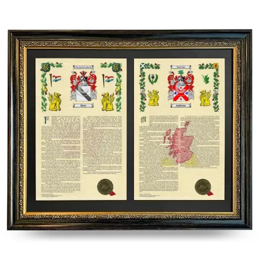 Double Armorial History Framed - Heirloom