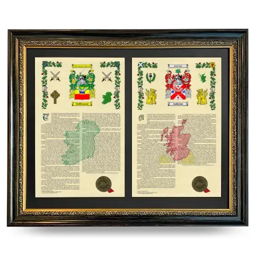 Double Armorial History Framed - Heirloom