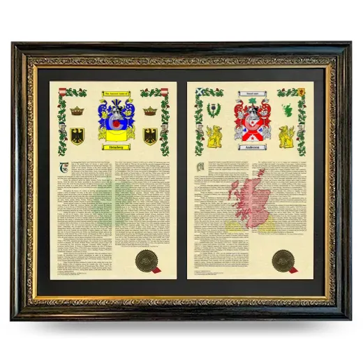Double Armorial History Framed - Heirloom