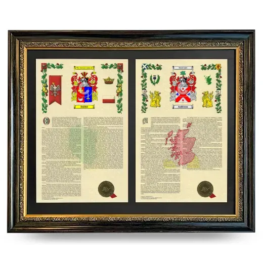 Double Armorial History Framed - Heirloom
