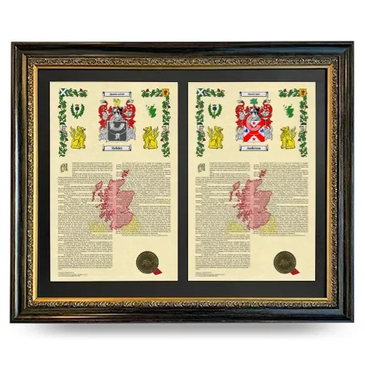 Double Armorial History Framed - Heirloom