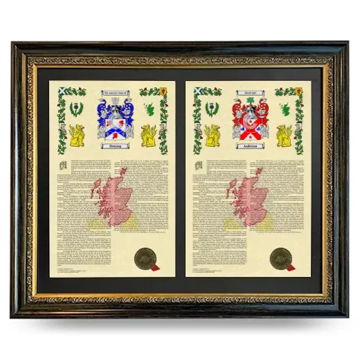 Double Armorial History Framed - Heirloom
