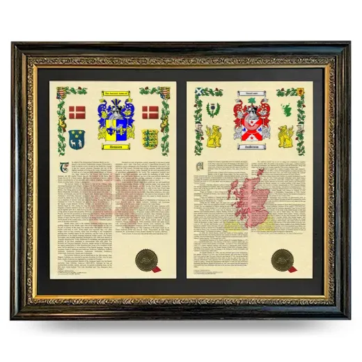 Double Armorial History Framed - Heirloom
