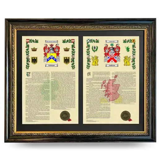 Double Armorial History Framed - Heirloom