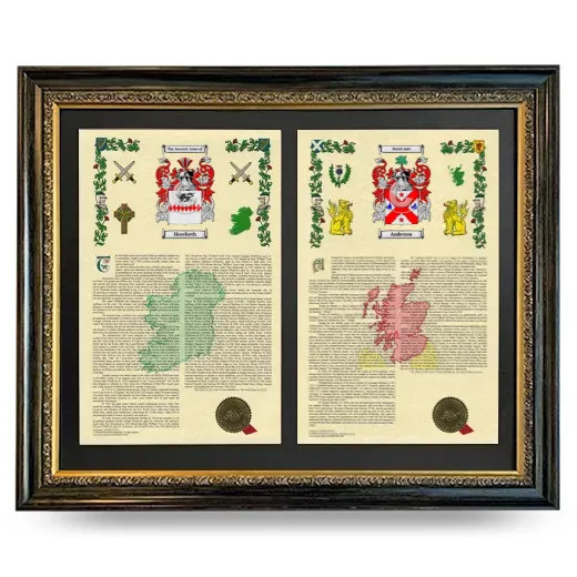 Double Armorial History Framed - Heirloom