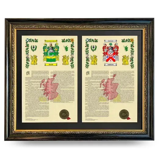 Double Armorial History Framed - Heirloom